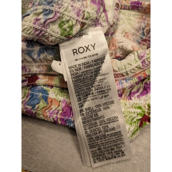 Roxy Halter Tank Women's Small Floral Stretch Y2K Boho Summer fun EUC - Picture 7 of 10